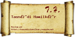 Tasnádi Hamilkár névjegykártya